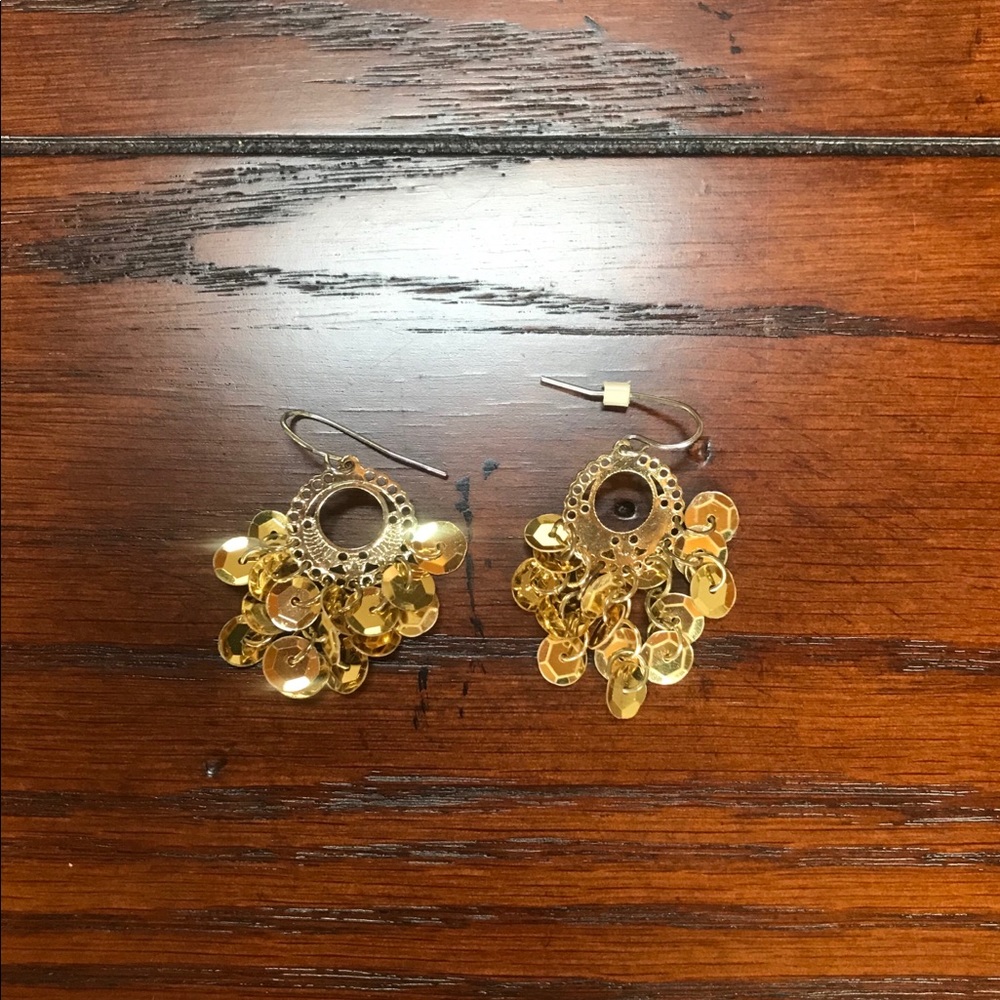 Gold dangly earrings